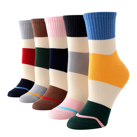 Color Block Sock Bundle // 5-Pack // Multicolor
