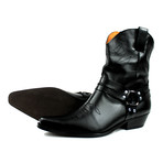 Caiden Cowboy Boots // Black + Belt (US: 9)