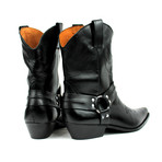 Caiden Cowboy Boots // Black + Belt (US: 9)