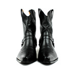 Caiden Cowboy Boots // Black + Belt (US: 9)