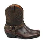 Harley Cowboy Boots // Dark Brown + Chocolate Nubuck (US: 11.5)