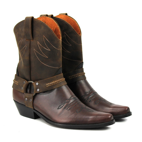 Harley Cowboy Boots // Dark Brown + Chocolate Nubuck (US: 7)