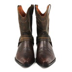 Harley Cowboy Boots // Dark Brown + Chocolate Nubuck (US: 11.5)