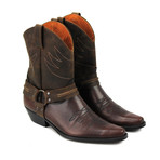 Harley Cowboy Boots // Dark Brown + Chocolate Nubuck (US: 11.5)