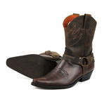 Harley Cowboy Boots // Dark Brown + Chocolate Nubuck (US: 11.5)