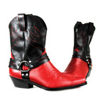 Mauricio Cowboy Boots // Red Black (US: 7)