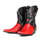 Mauricio Cowboy Boots // Red Black (US: 7)