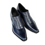 Malachi Slip-On Shoes // Navy Blue Croco (US: 8.5)