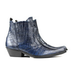 Trace Ankle Boots // Navy Blue Croco (US: 11.5)