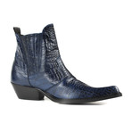 Trace Ankle Boots // Navy Blue Croco (US: 11.5)