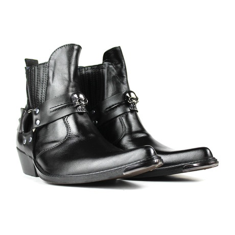 Kasey Ankle Boots // Black + Skull (US: 7)