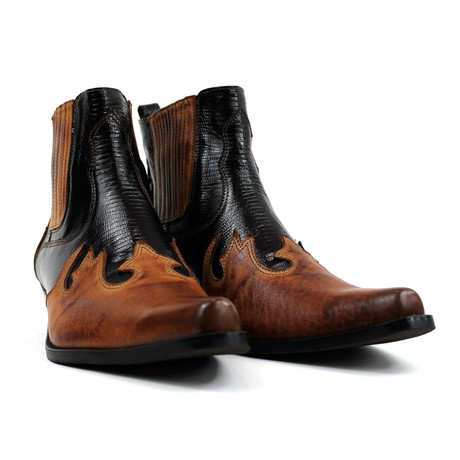Francisco Cowboy Boots // Black + Brown (US: 7)