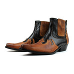 Francisco Cowboy Boots // Black + Brown (US: 12.5)