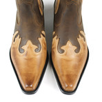 Tanner Cowboy Boots // Tan + Chocolate Nubuck (US: 7.5)