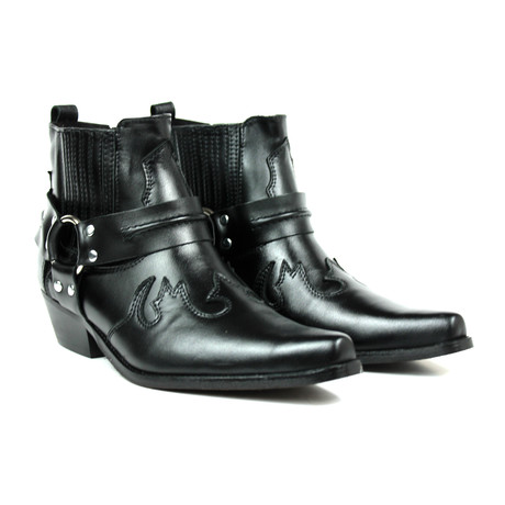 Brennen Cowboy Boots // Black + Belt (US: 7)