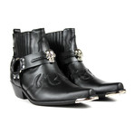 Shamar Cowboy Boots // Black + Skull (US: 11.5)