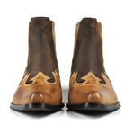 Tanner Cowboy Boots // Tan + Chocolate Nubuck (US: 7.5)