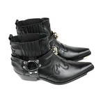 Shamar Cowboy Boots // Black + Skull (US: 11.5)