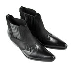 Kaleb Cowboy Boots // Crazy Black + Nubuck (US: 7.5)