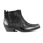 Kaleb Cowboy Boots // Crazy Black + Nubuck (US: 7.5)