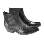 Kaleb Cowboy Boots // Crazy Black + Nubuck (US: 7.5)