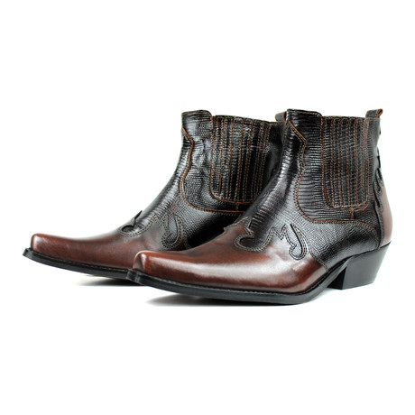 Konner Cowboy Boots // Dark Brown Lizard (US: 7)