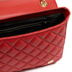 Quilted Double Strap Bag // Red