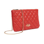 Delicate Chained Crossbody Bag // Red