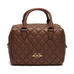 Quilted Handle Bag + Strap // Camel