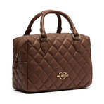 Quilted Handle Bag + Strap // Camel