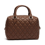 Quilted Handle Bag + Strap // Camel