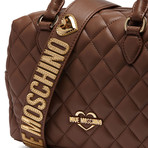 Quilted Handle Bag + Strap // Camel