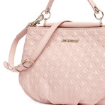 Quilted Shoulder Bag + Strap // Pink
