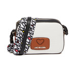 Shoulder Bag // White + Brown + Black