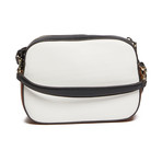 Shoulder Bag // White + Brown + Black