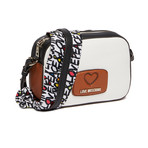 Shoulder Bag // White + Brown + Black