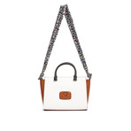 Shoulder Bag // White + Brown + Black