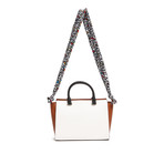 Shoulder Bag // White + Brown + Black