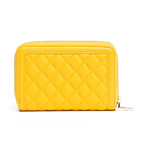 Quilted Wallet // Yellow