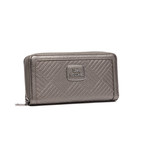 Shiny Quilted Wallet // Gray