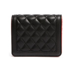 Quilted Wallet // Black + Gold