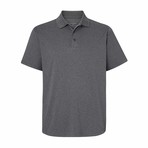 Transit Short-Sleeve Polo // Charcoal Grey Heather (XL)