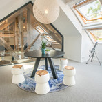 Champ Stool + Cooler (Green + Oak)