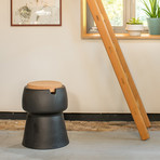 Champ Stool + Cooler (Green + Oak)