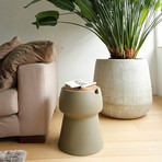 Champ Stool + Cooler (Green + Oak)