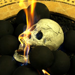 Ceramic Human Skull // Mini