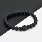 Pave Swarovski + Onyx Beaded Bracelet