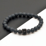 Spike Swarovski + Onyx Beaded Bracelet