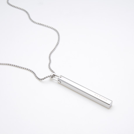 Bar Necklace // Steel
