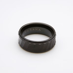 Modern Cable Ring // Black (9)